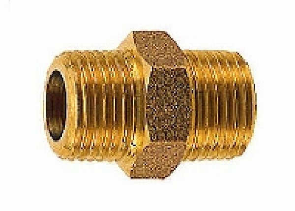 画像1: T700　【SANEI株式会社】　 砲金六角ニップル (1)