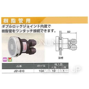 画像1: 無極性循環金具　JS型　JS1-S10 ストレート型　ダブルロックジョイント式【オンダ製作所】 (1)