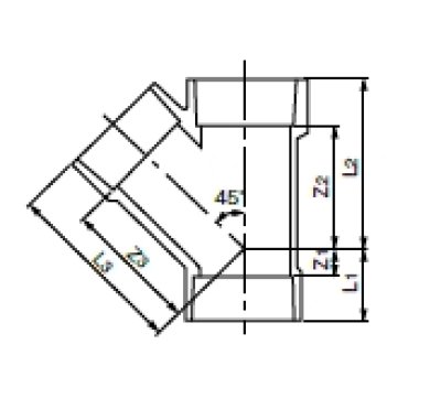 画像2: FS-Y エスロン 建物用耐火性ポリ塩ビ管 DV 45°Y (2)