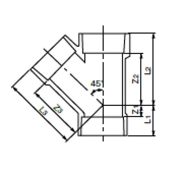 画像2: FS-Y エスロン 建物用耐火性ポリ塩ビ管 DV 45°Y (2)