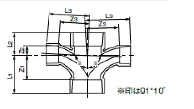 画像2: 耐火DV継手　径違い90大曲両Y WLT　FSWT (2)