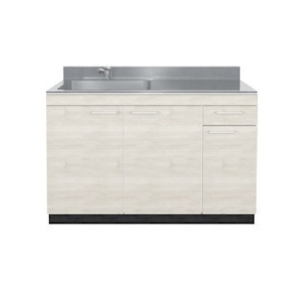 画像1: CXO1200-O　コンパクトキッチン　CXOシリーズ　奥行60cm　1200×600×850/40mm　大ゴミ付 (1)