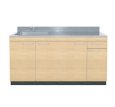 画像1: CXO1500-O　コンパクトキッチン　CXOシリーズ　奥行60cm　1500×600×850/40mm　大ゴミ付 (1)
