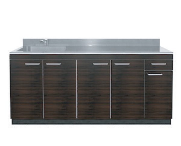 画像1: CXO1800-O　コンパクトキッチン　CXOシリーズ　奥行60cm　1800×600×850/40mm　大ゴミ付 (1)