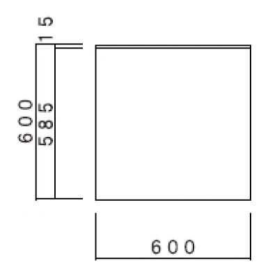 画像2: CXO600BG　コンパクトキッチン　ガス台　奥行60cm　600×600×670/220mm　バックガード付 (2)