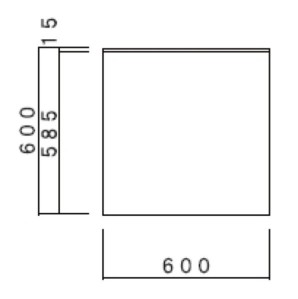 画像2: CXO600BG　コンパクトキッチン　ガス台　奥行60cm　600×600×670/220mm　バックガード付 (2)