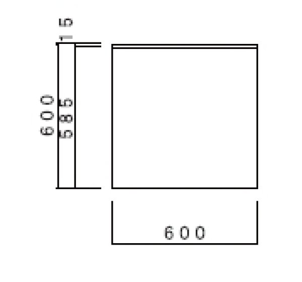 画像2: CXO600T　コンパクトキッチン　調理台　奥行60cm　800×600×850/40mm　大ゴミ付 (2)