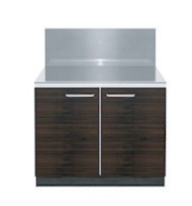 画像1: CXO750BG　コンパクトキッチン　ガス台　奥行60cm　750×600×670/220mm　バックガード付 (1)