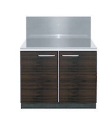 画像1: CXO750BG　コンパクトキッチン　ガス台　奥行60cm　750×600×670/220mm　バックガード付 (1)