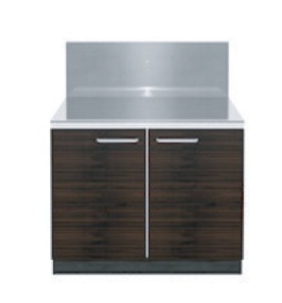 画像1: CXO750BG　コンパクトキッチン　ガス台　奥行60cm　750×600×670/220mm　バックガード付 (1)