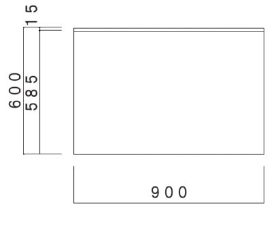 画像2: CXO900T　コンパクトキッチン　調理台　奥行60cm　900×600×850/40mm　大ゴミ付 (2)
