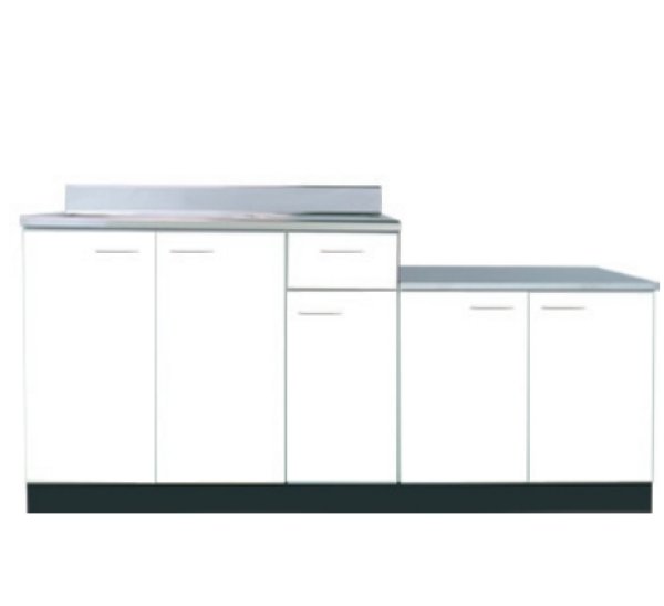 画像1: BK1700NG　ジョイントキッチン　Bシリーズ　奥行46cm　ホワイト　1700×460×800×635mm　 (1)