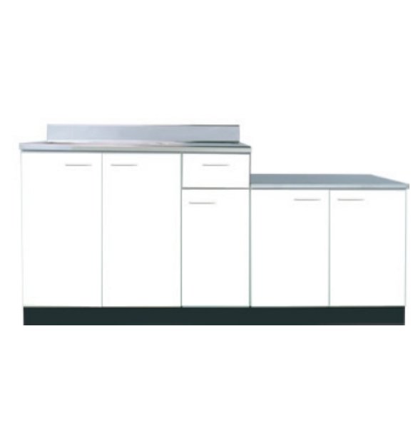 画像1: BK1800NG　ジョイントキッチン　Bシリーズ　奥行46cm　ホワイト　1800×460×800×635mm　 (1)