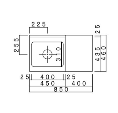 画像2: BK850NG　ジョイントキッチン　Bシリーズ　奥行46cm　ホワイト　850×460×800×635mm　 (2)