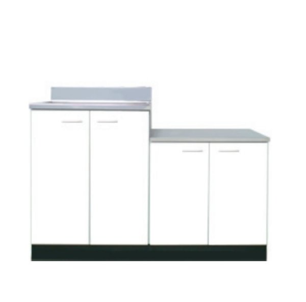 画像1: BKL1200NG　ジョイントキッチン　Bシリーズ　奥行55cm　ホワイト　1200×550×800×635mm　 (1)