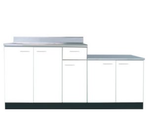 画像1: BKL1700NG　ジョイントキッチン　Bシリーズ　奥行55cm　ホワイト　1700×550×800×635mm　 (1)