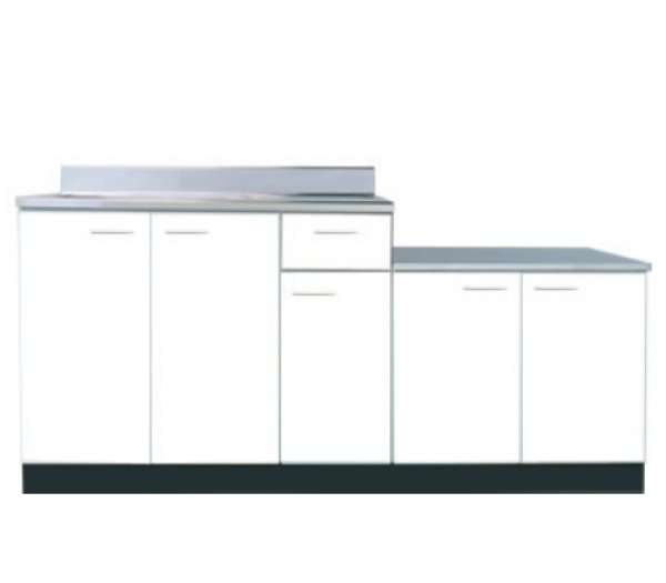 画像1: BKL1700NG　ジョイントキッチン　Bシリーズ　奥行55cm　ホワイト　1700×550×800×635mm　 (1)