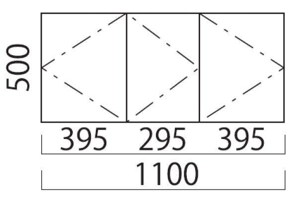 画像2: V1100　ブロックキッチン　吊り戸棚　Ｖシリーズ　1100×400×500mm　 (2)