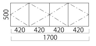 画像2: Ｖ1700　ブロックキッチン　吊り戸棚　Ｖシリーズ　1700×400×500mm　 (2)