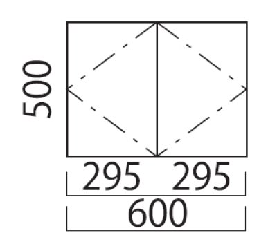 画像2: V600　ブロックキッチン　吊り戸棚　Ｖシリーズ　600×400×500mm　 (2)