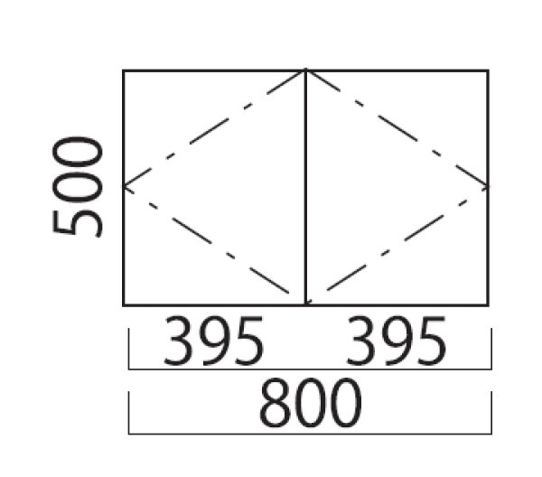 画像2: V800　ブロックキッチン　吊り戸棚　Ｖシリーズ　800×400×500mm　 (2)