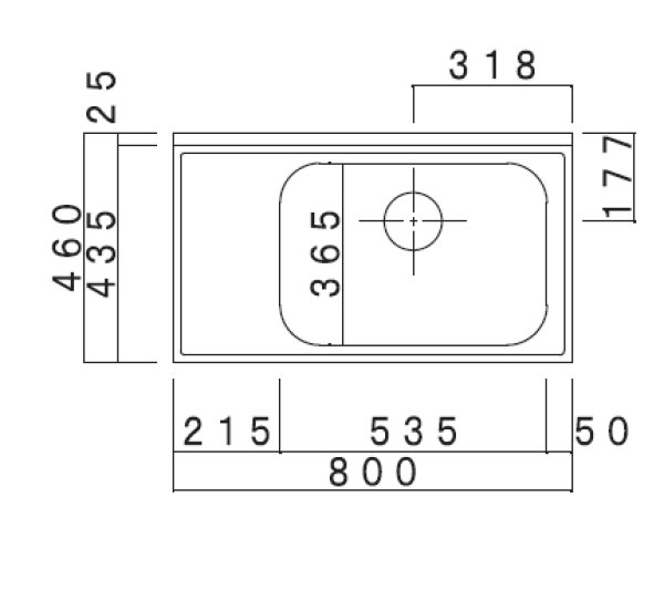 画像2: VA800R/L　ブロックキッチン　VAシリーズ　奥行46cm　800×460×800/90mm　 (2)