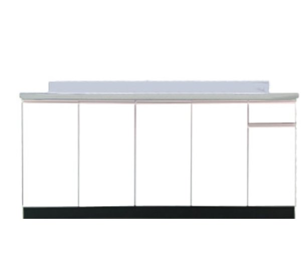 画像1: VE1800　ブロックキッチン　VE　奥行55cm　1800×550×800/90mm　大ゴミ付 (1)