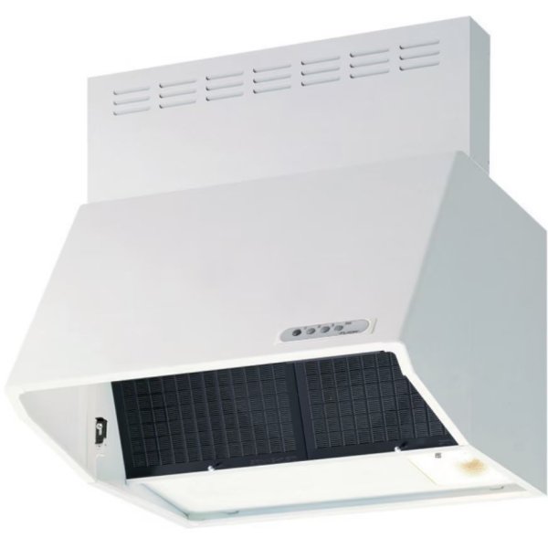 画像1: 富士工業製 レンジフード 間口 750 ホワイト BDR-3HL-751-W (1)