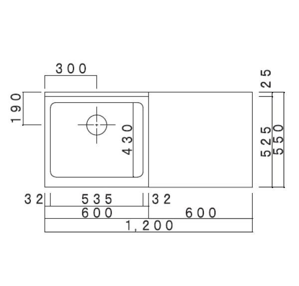 画像2: VK1200NGR/L　ジョイントキッチン　VKシリーズ　奥行55cm　1200×550×800×635mm　 (2)