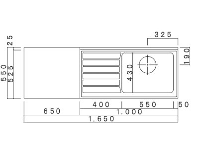 画像2: VK1650NGR/L　ジョイントキッチン　VKシリーズ　奥行55cm　1650×550×800×635mm　 (2)