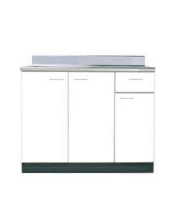 画像1: BN1000R/L　ブロックキッチン　Bシリーズ　奥行55cm　ホワイト　1000×550×800/90mm　 (1)
