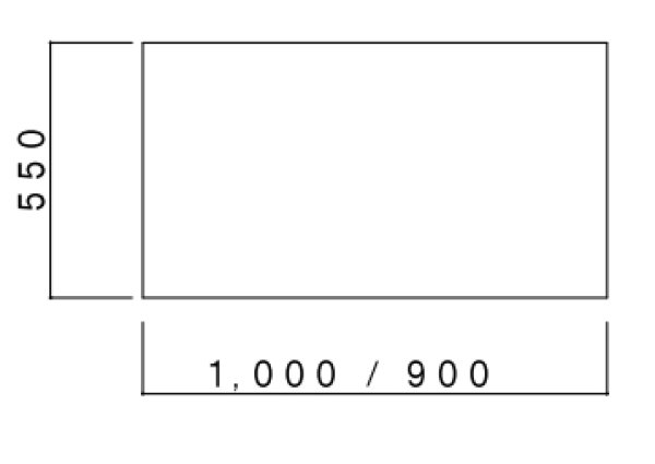 画像2: BN1000G　ブロックキッチン　ガス台　奥行55cm　ホワイト　1000×550×635mm　 (2)