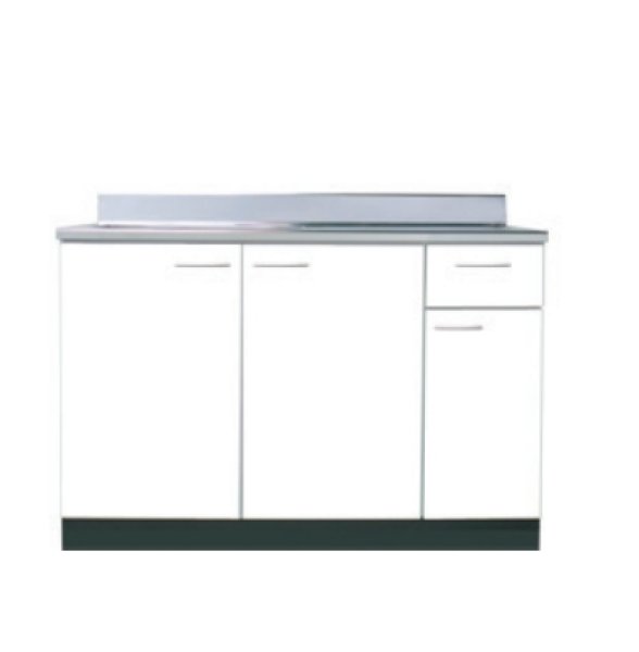 画像1: BN1100R/L　ブロックキッチン　Bシリーズ　奥行55cm　ホワイト　1100×550×800/90mm　大ゴミ付 (1)