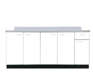 画像1: BN1800　ブロックキッチン　Bシリーズ　奥行55cm　ホワイト　1800×550×800/90mm　大ゴミ付 (1)
