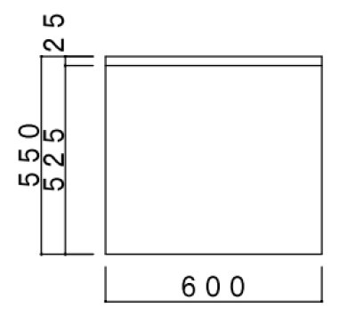 画像2: BN600T　ブロックキッチン　調理台　奥行55cm　ホワイト　600×550×800/90mm　 (2)