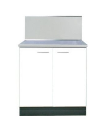 画像1: BN700BG　ブロックキッチン　ガス台　奥行55cm　ホワイト　700×550×635mm　 (1)