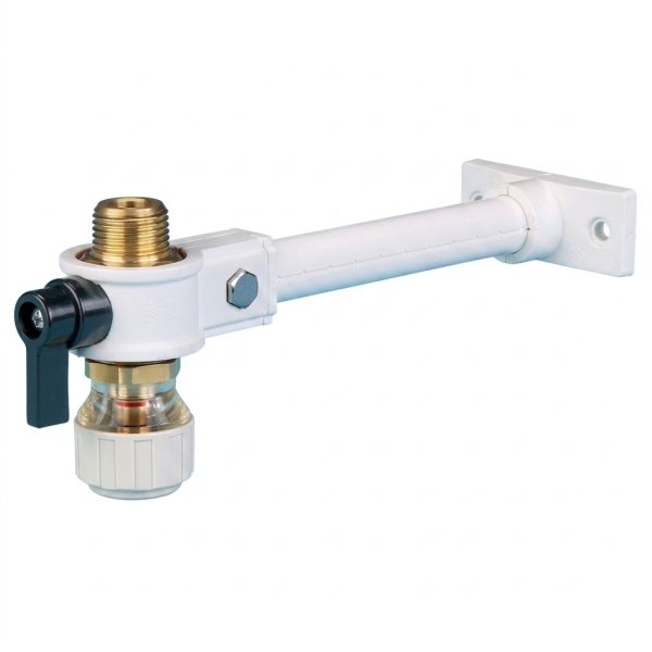 画像1: EOVP1/2×13-JT150 バクマ工業 ハードロック バルブ付オネジアダプター T字足付150mm (1)