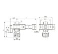 画像2: EOVP1/2×13-JT150 バクマ工業 ハードロック バルブ付オネジアダプター T字足付150mm (2)