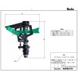 画像3: 報商製作所 SMG-1012 パートサークル スプリンクラー 13P (3.9mm) 1012-緑 樹脂製 散水資材 (3)