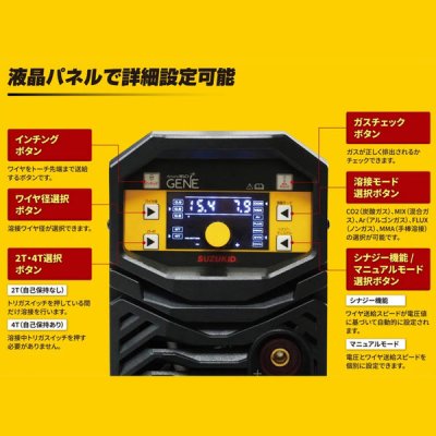 画像3: SAYI-160G     SUZUKID(スズキッド)  160GENE  半自動溶接機 アーキュリー (3)