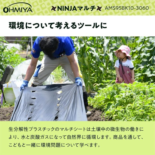 画像6: AMS95BK10-3060 OMIYA/オーミヤ 穴あきマルチ（30cm株間/60mm径）| 農業資材 専門店 (6)