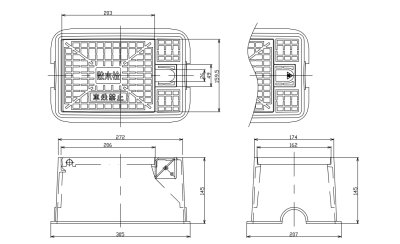 画像3: 城東テクノ JOTO 散水栓ボックス JS-3 フタのみ ブラック | ホースを通したまま蓋が閉まる 樹脂製 (3)