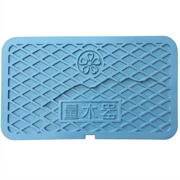 画像1: 佐倉市型 KM-20 栗本 量水器ボックス 蓋のみ 356x206mm 鋳鉄製蓋 汚水雨水外構資材 (1)