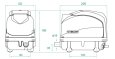 画像3: XP-80 テクノ高槻 浄化槽ブロワー 風量80L/min 省エネエアーポンプ (3)