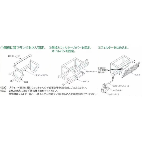 画像5: F2-525S グリースフィルター  F型グリーサー(片面体)【ホーコス】厨房用 (5)