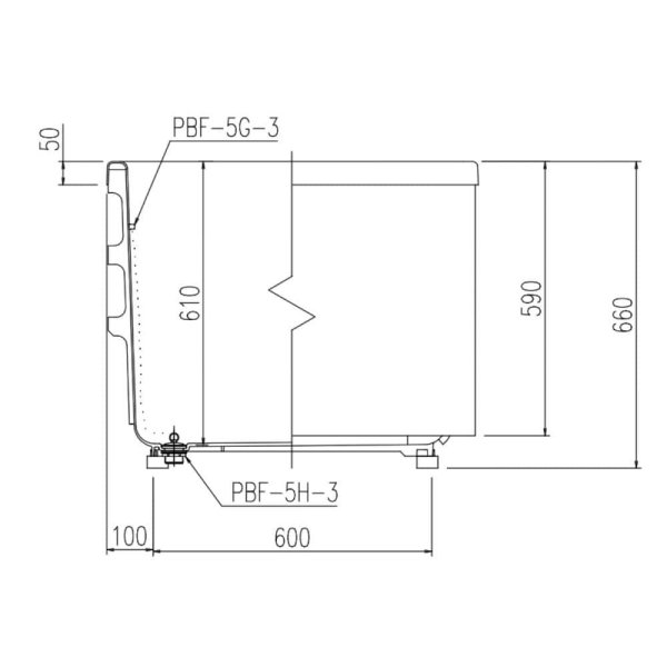 画像4: PB-802BL/L11 LIXIL FRP浴槽 ポリエック 800サイズ 2方全エプロン 左排水 (4)