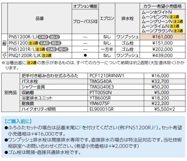 画像3: PNS1201R/L ネオマーブバス１２００【TOTO】 (3)