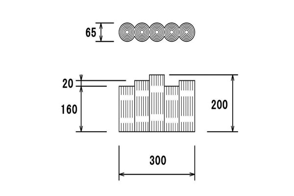 画像7: プラ擬木　五連段差擬木 (7)