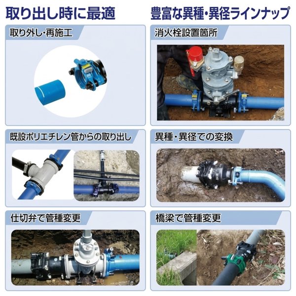 画像7: SKXソケット 異種管接続 (ポリエチレン管×塩ビ管) | 川西水道機器 (7)