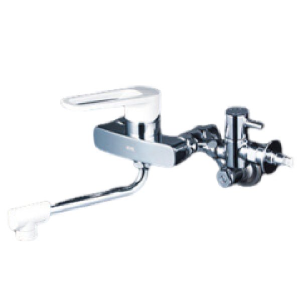 画像1: KVK シングルレバー式混合栓 MSK110KB 壁付 給水・給湯分岐タイプ 一般地用 (1)